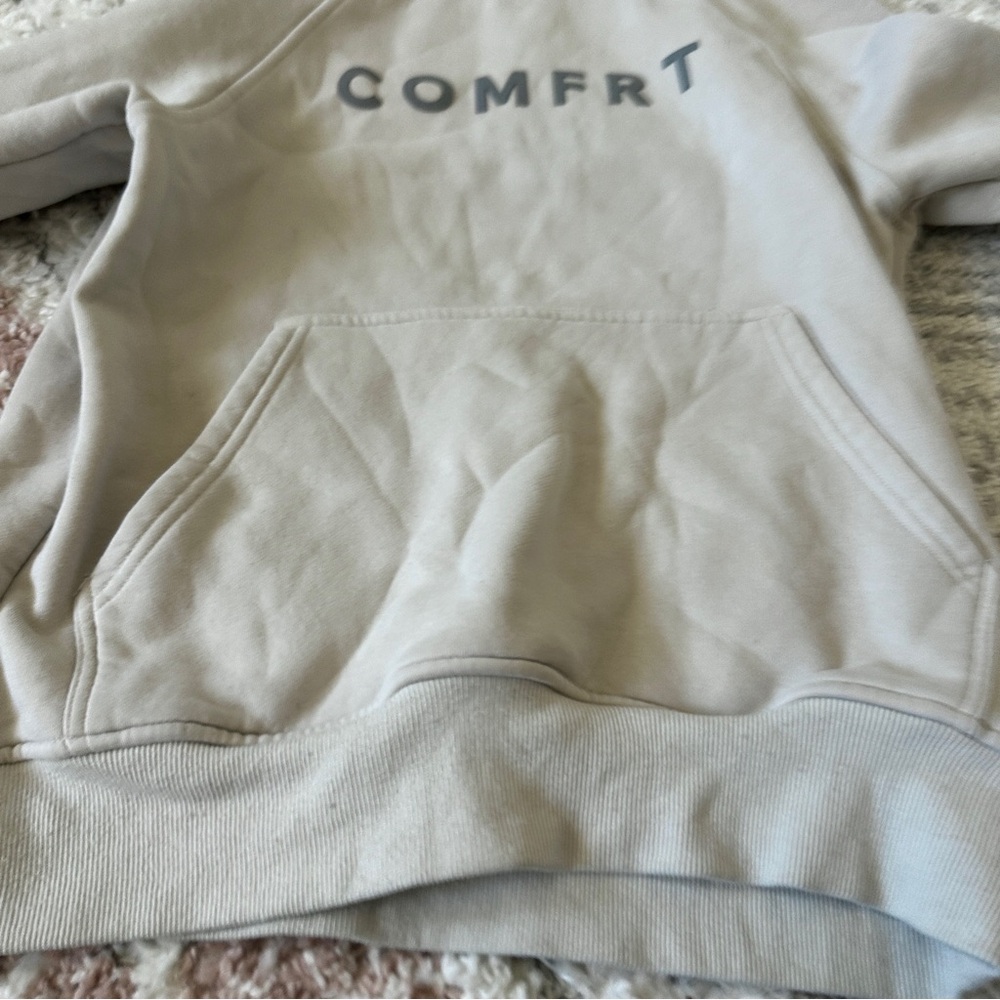 C O M F R T 🤍 TRANQUIL Heavyweight Stone, Cream, Vanilla Ivory hoodie - Picture 5 of 6